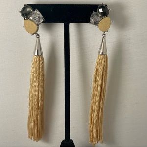 NWOT Stone & Crystal Morgan Tassel Earrings